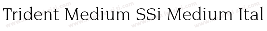 Trident Medium SSi Medium Italic字体转换
